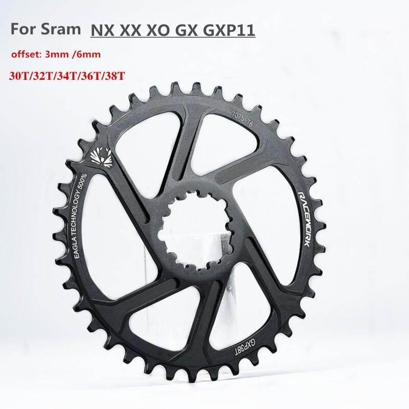 For Sram Gxp Crankset Mtb Mountain Bike 30t/32t/34t/36t/38t Crown Bicycle Chainring 11/12s Nx Sx Xx Xo Gx Gxp11 Single Disc