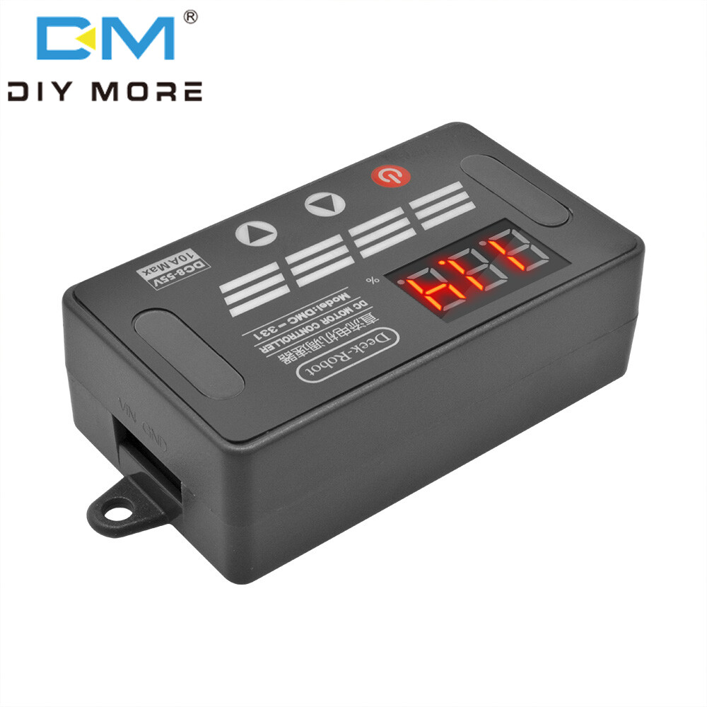 【100% Original】diymoreDC 8-55V DC PWM Motor Speed Controller LED Digital Switch Accelerate Decelerate Power-off Permanent Memory 12V 24V 36V 48V