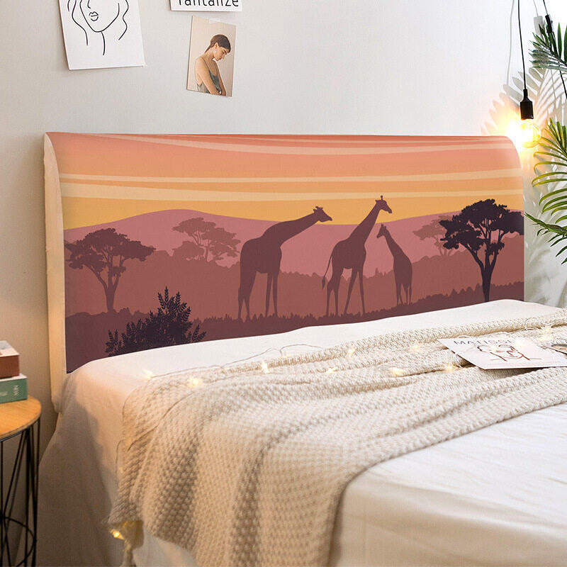 Stretch Bedhead Cover Printed Bed Headboard Decorative Protector 1.2/1.5/1.6/1.8/2.0/2.2m