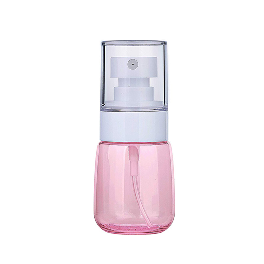 Fine Mist Spray Bottle Refillable Travel Clear Container, Plastic Empty Makeup Water Bottles Sprayer with Air Press Pump 30ml for Toiletry Cosmetic Skincare Cleaning