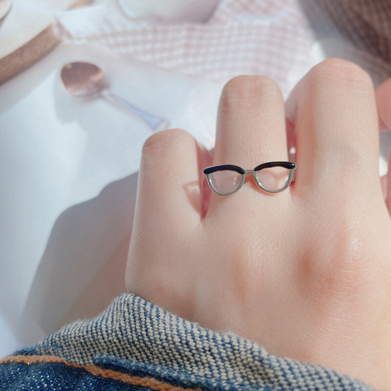 【ZNBY】Cute eyeglasses open Ring
