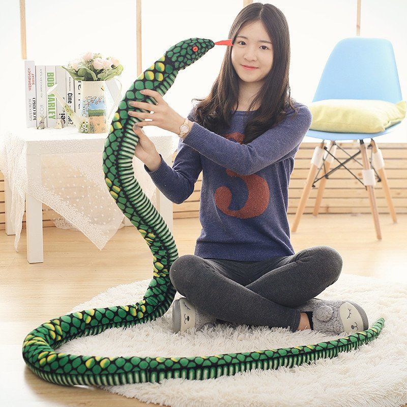 จำลองงูตุ๊กตาของเล่นงูเหลือมตุ๊กตางูขนาดเล็กน่ารักขนาดใหญ่จำลองงูราศี ...
