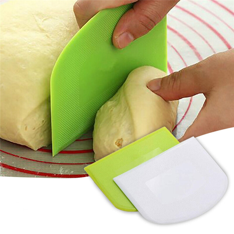 1/2Pcs Bột Scraper Bánh Cutter Nhựa Bảng Scraper Bánh Mì Bột Bánh Bếp Nướng Đồ Dùng