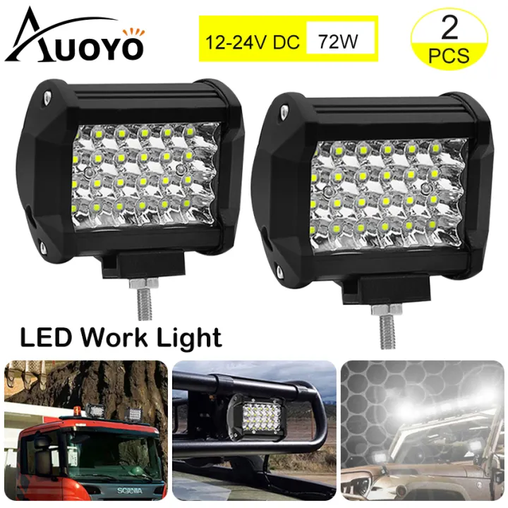 auoyo lampu led mobil led lights car work light floodlight fog lamp driving lamp spot light 24 led work lamp spot beam work light spotlight headlight