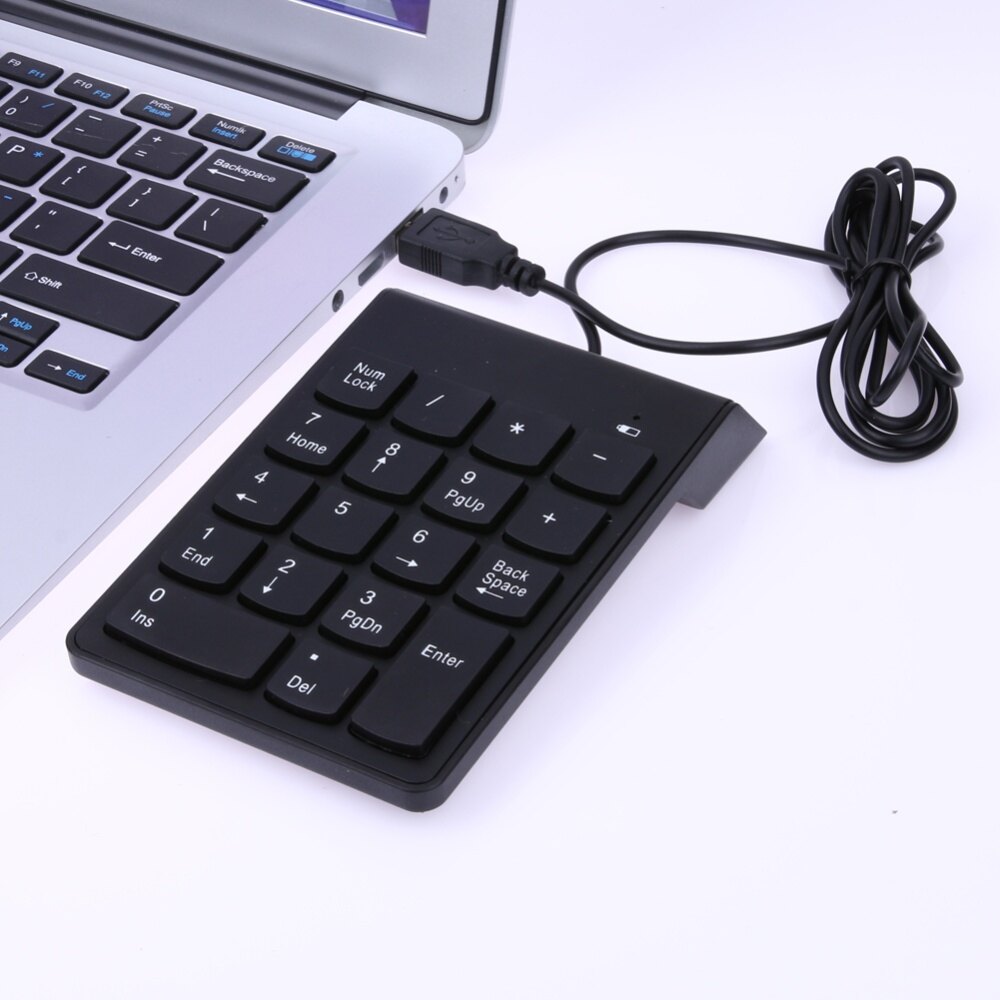 Bàn Phím Num USB Mini 18 Phím Mới Bàn Phím Số Bàn Phím Cho Máy Tính Xách Tay Lưu Ý