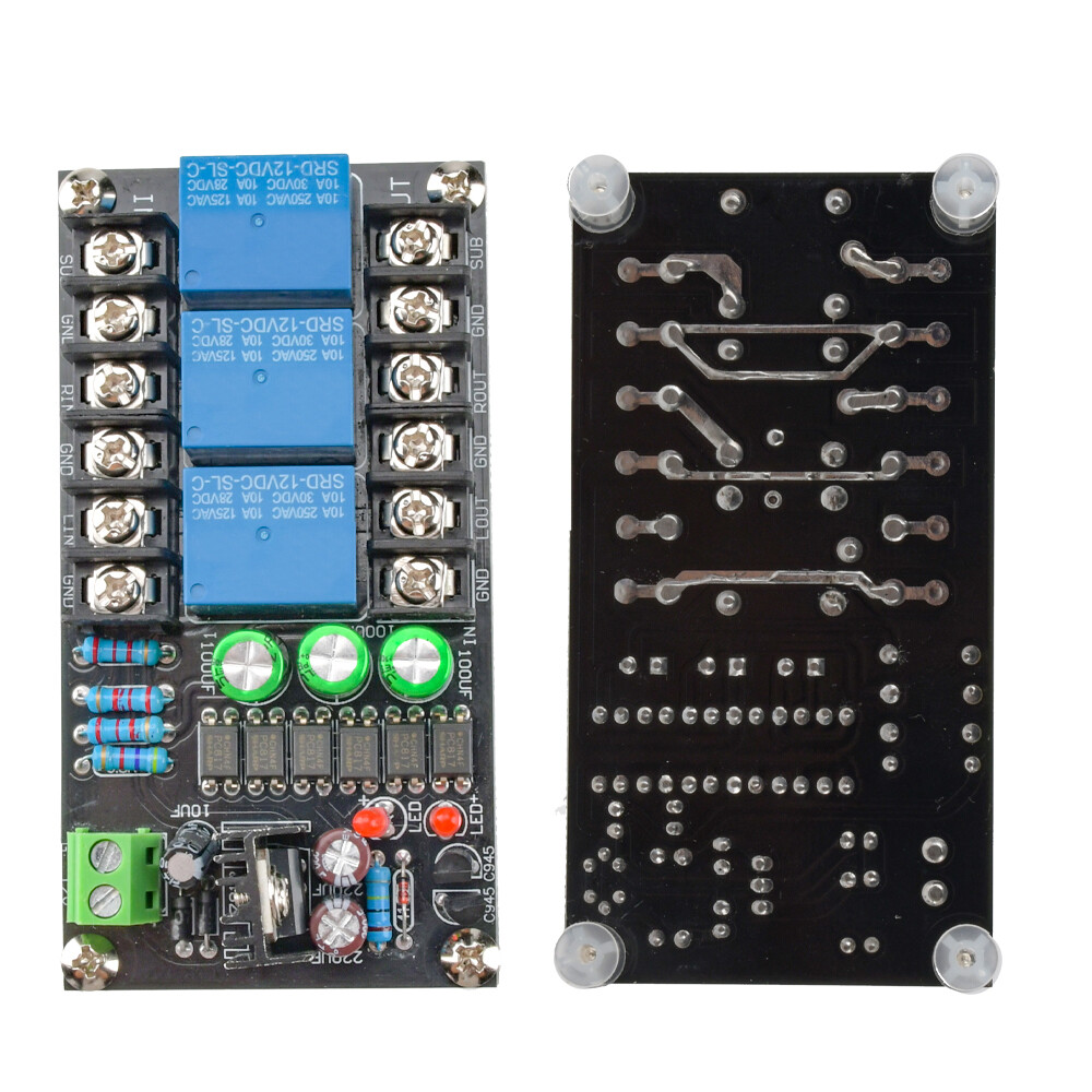 3 Channel Digital Power Amplifier Audio Speaker Protection Board AC/DC 12V-26V