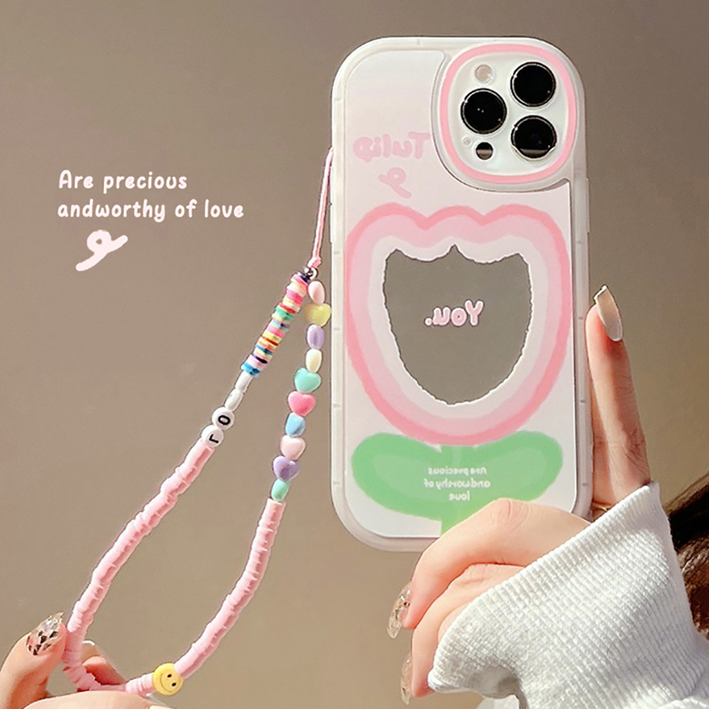 Funny Pattern Girly IPhone Cases Soft TPU Back Cover For iPhone 14 Pro Max iPhone 14 Plus iPhone 13 Pro Max Iphone 13 mini iPhone 12 Pro Max Iphone 12 mini 11 Pro Max XS Max XR 7 Plus 8 Plus SE Silicone shockproof phone case with chain