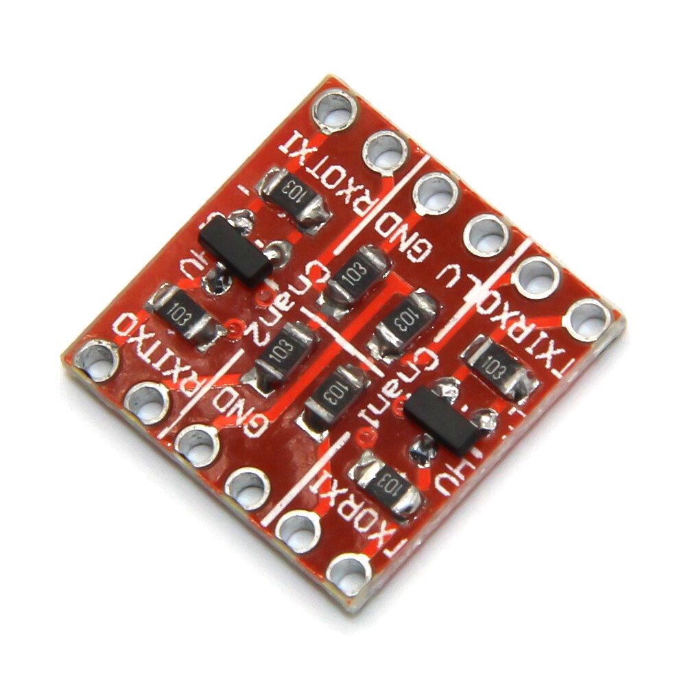3.3V 5V 2 Channels Logic Level Converter Module TTL Bi-Directional Shifter Module with Pin Header for Arduino Raspberry Pi
