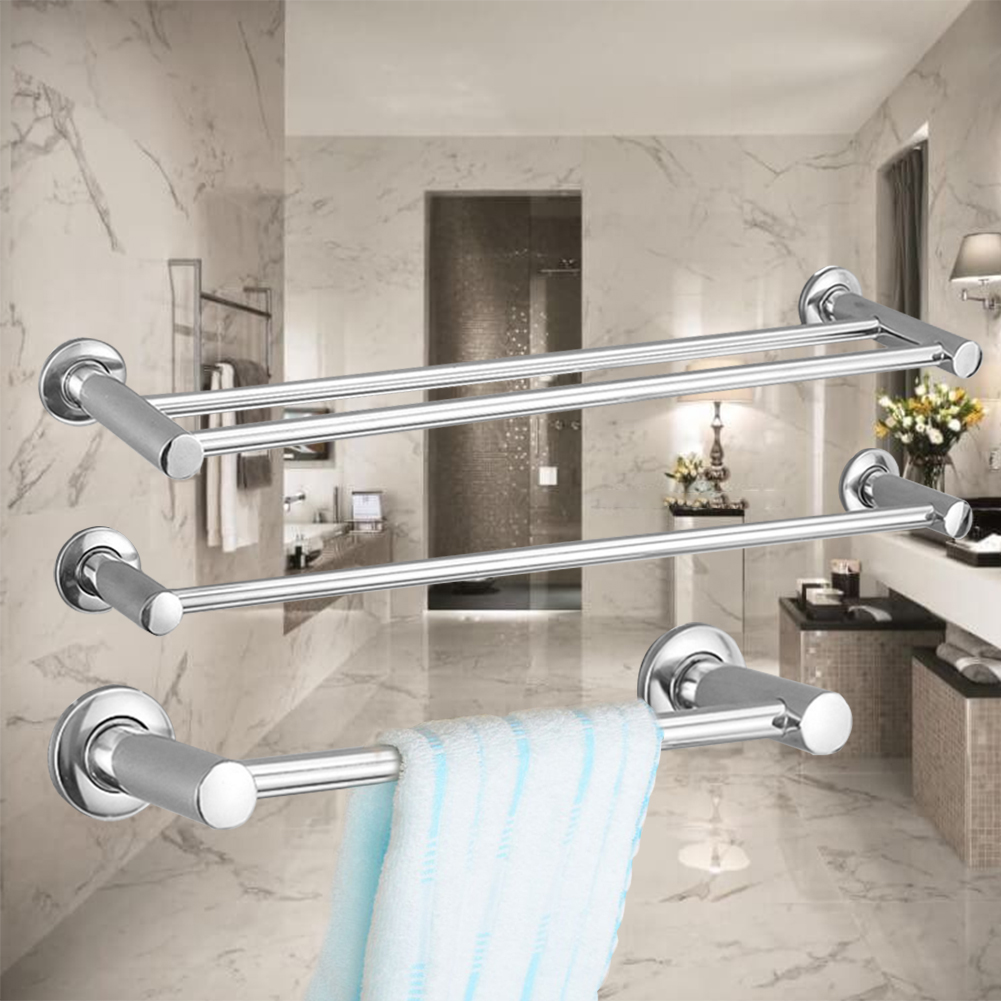 MC [Free Ship]Stainless Steel Single Pole Towel Rack Bathroom Hotel ...