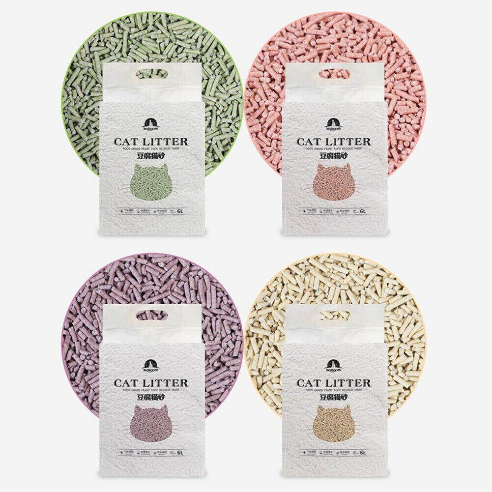 6L Natural Tofu Cat Litters Biodegradable Fast Clumping Natural Green