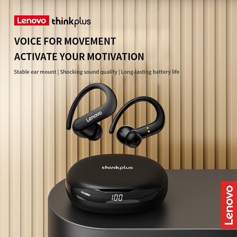 Lenovo T50 TWS Tai nghe bluetooth 5.3 Tai nghe không dây thể thao không thấm nước âm thanh nổi HIFI Giảm tiếng ồn Tai nghe nhét tai earbuds có micrô