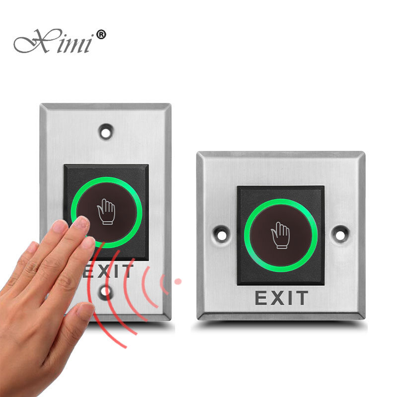Dụng Cụ Mở Công Tắc Nhả Nút Thoát Không Chạm Đèn LED No COM NC Cho Hệ Thống Kiểm Soát Ra Vào Cửa Mở Ra