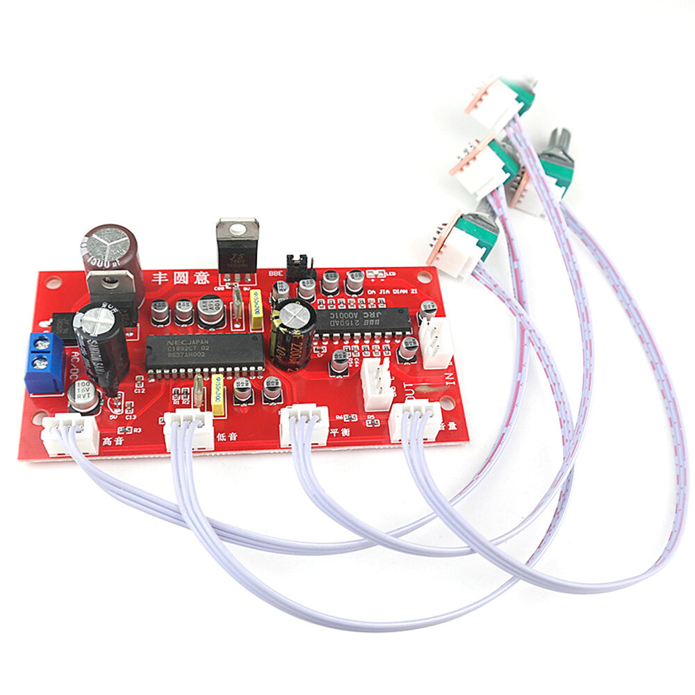 Diymore UPC1892+JRC2150 Power Amplifier Front Fever Level Tone Board Preamplifier Volume Control Board with BBE Sound Effect Processing