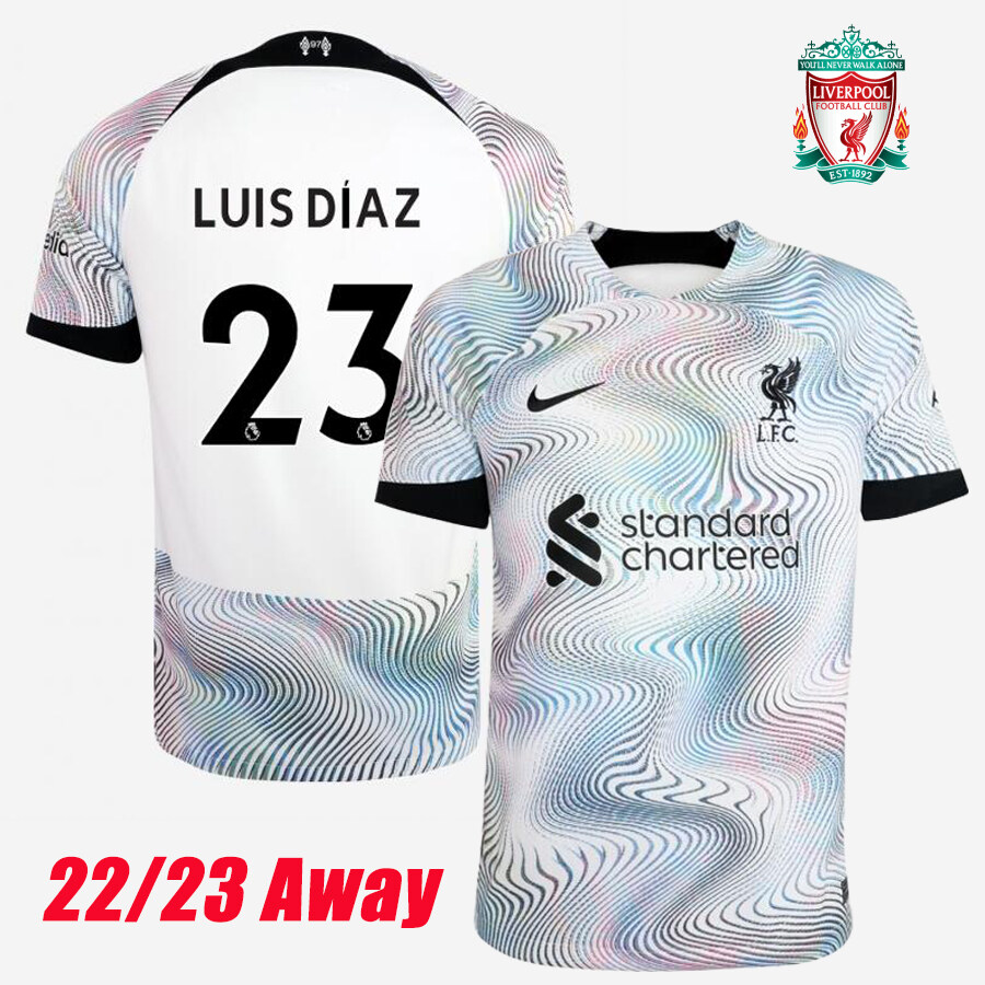 Thiago Liverpool Away Stadium Shirt 2023-24 Jersey White