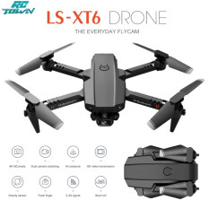 Máy Bay Không Người Lái Điều Khiển Từ Xa Mini RCTOWN LS-XT6 Camera Kép 4K 2020 P HD Áp Suất Không Khí FPV WiFi Tứ Giác Có Thể Gập Lại Giữ Độ Cao Dron Đồ đồ Chơi Cho Bé Trai