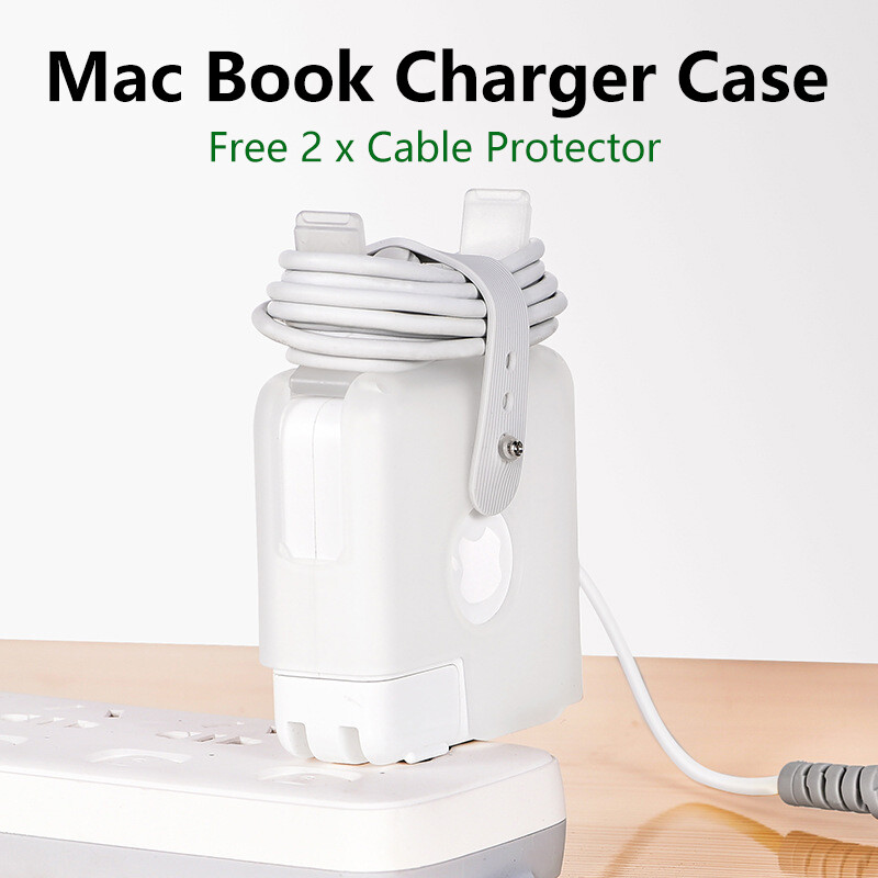 Charger Soft Silicone Cover Case Power Adapter Protector Hollow Heat Dissipation For 2021 Macbook Pro 14 16 inch A2442 A2485 Air 13 A2337 M1 11 inch Pro 15 16 inches Retina 12 A2179 A1932 A2338 A2289