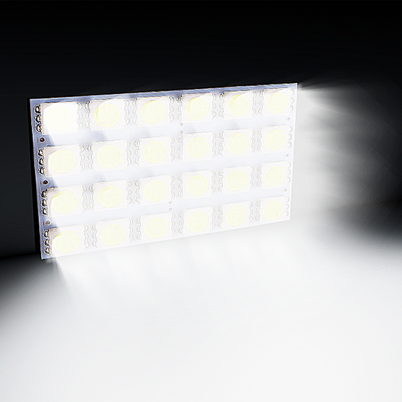 [Jackylove] 12V 5050 12/24/48 LED SMD mái vòm nội thất ô tô đọc sách đèn dạng tấm bóng đèn trắng LED tự động đèn dạng tấm Đọc Sách Bóng đèn trần xe nội thất mái đèn hiệu cho xe hơi