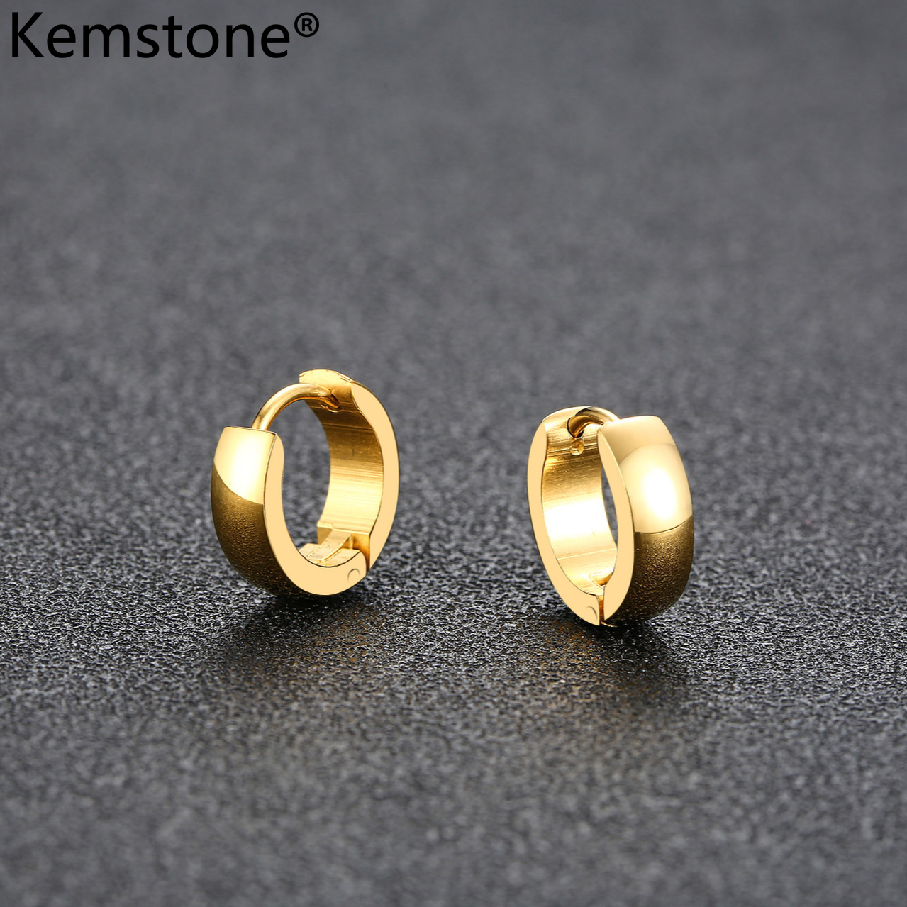 Mens 24k gold deals hoop earrings