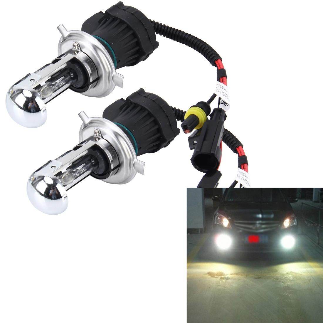 2 pcs h4 55w 4300k hid bulbs xenon lights lamps, ac 12v