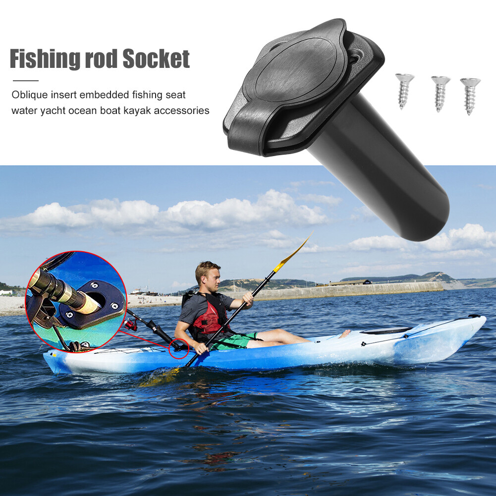 Kayak Bracket Mount Fishing Rod Holder Insert Socket Boat Canoe Tool Accessor AU