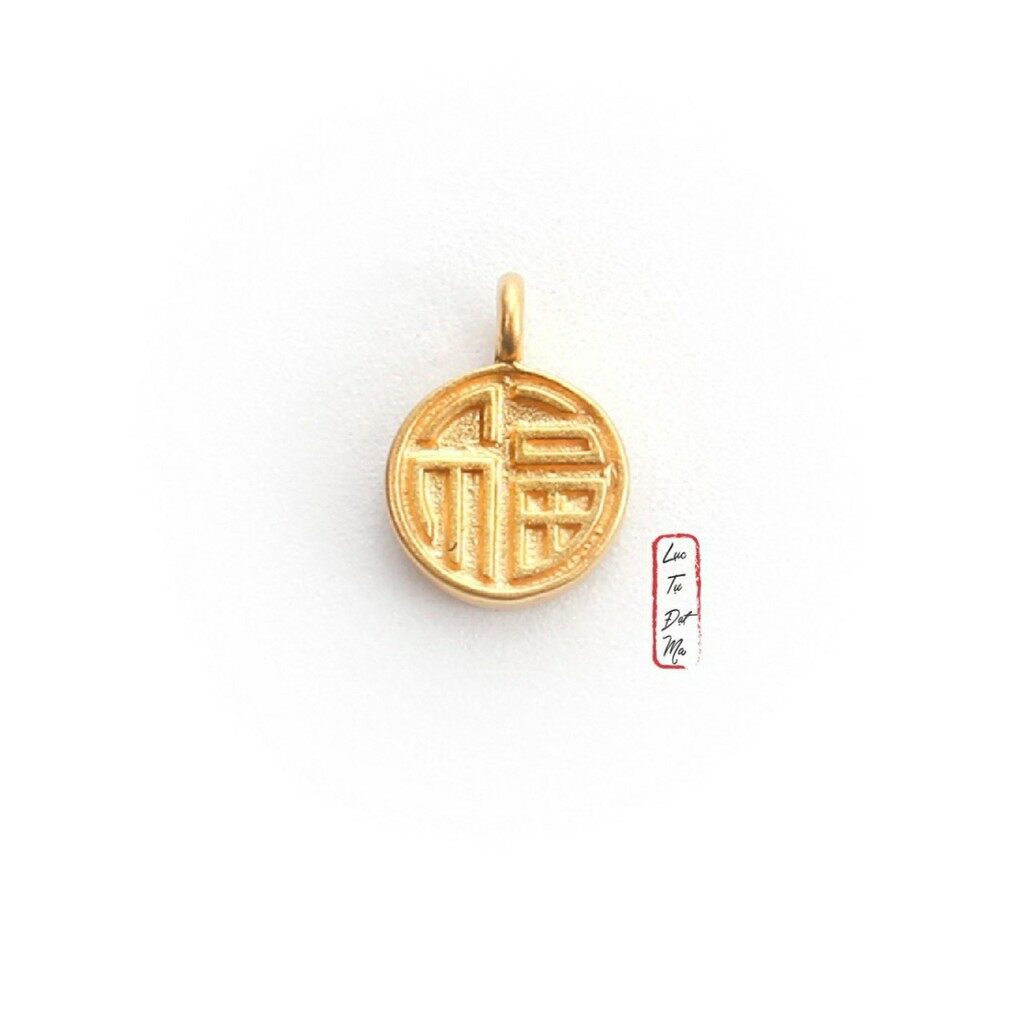 ANCARAT - Charm khánh vàng chữ phúc mini - tết vòng tay Handmade