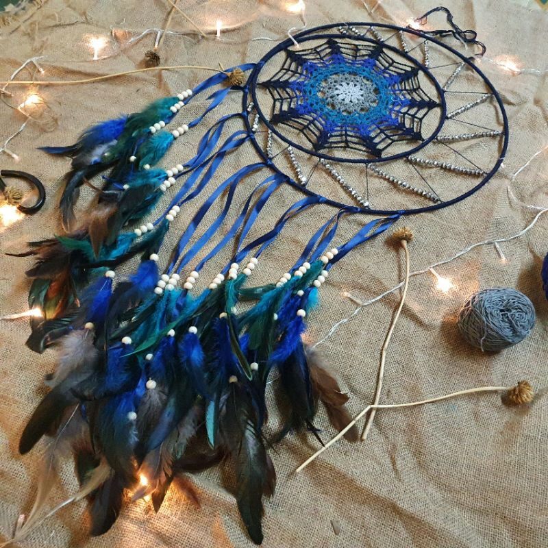 Dreamcatcher mặt trăng mặt trời size lớn trang trí nhà cửa phong cách Vintage