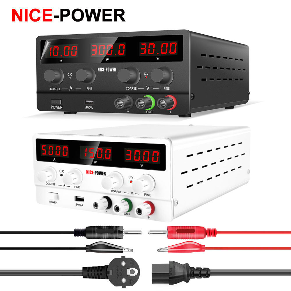 NICE POWER DC POWER Nguồn điện phòng thí nghiệm có thể điều chỉnh 30V 10A Nguồn điện chuyển mạch ổn định để sửa chữa PCB