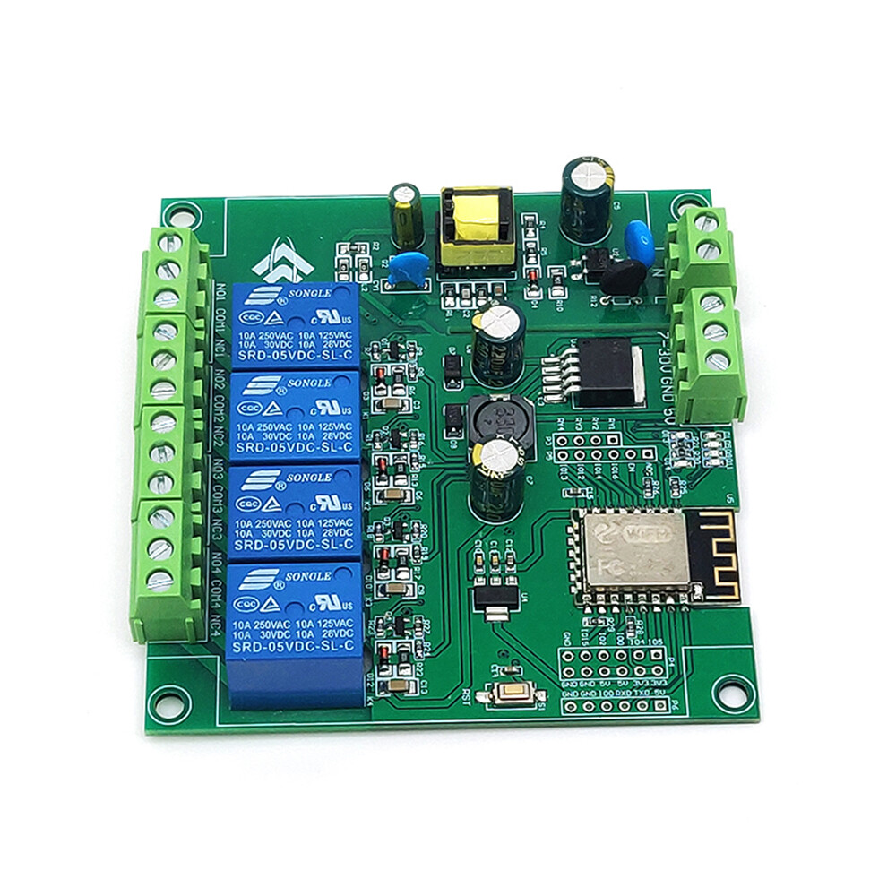 SeasBoat ESP-12F ESP8266 AC/DC Bảng Phát Triển Mô-đun Rơle 4 KÊNH WIFI