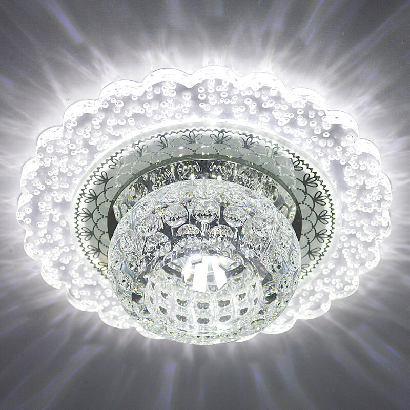 LED Light Ceiling Light Chandelier Crystal Light Corridor Light Wall Light Bedroom Light Wardrobe Light Entrance Light Balcony Light Room Decoration Light Corridor Light Home Decoration Nordic Simple Tricolor 180mm 14W