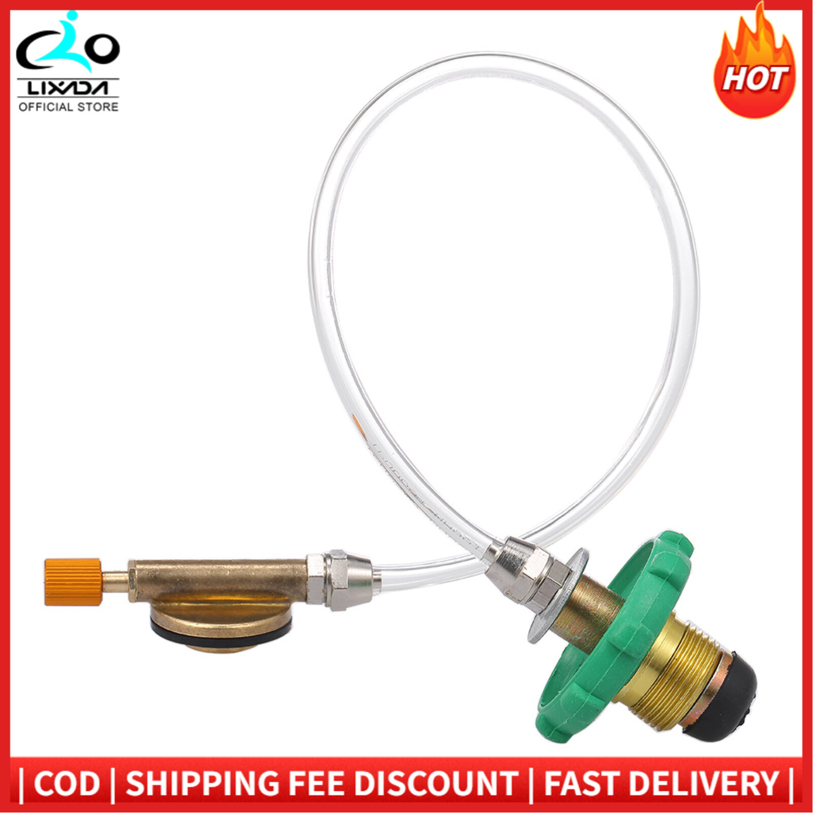 Camping Stove Propane Refill Adapter Flat Cylinder Tank Coupler Bottle Adapter