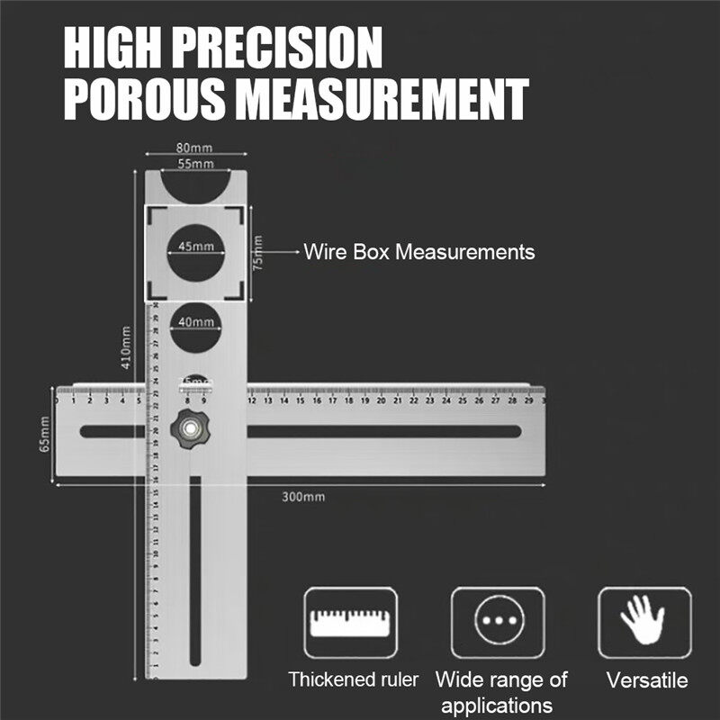 Multi-Functional 360 Degree Adjustable Universal Tile Marble Glass Ceramic Floor Drilling Hole Tools Hole Opener Locator Position Ruler Puncher