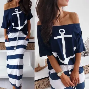 off the shoulder t shirt maxi dress