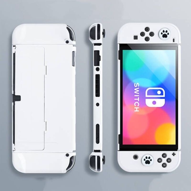 Nintendo Switch Ốp Cứng Bảo Vệ OLED Ốp Điều Khiển Joy Con Vỏ Bọc Toàn Bộ 5 Món Cho NS OLED Phụ Kiện