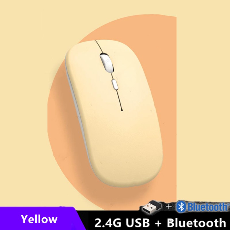 Wireless Bluetooth Mouse For iPad/macbook laptop Bluetooth Mouse 2.4GHz Wireless Optical Rechargeable Mice Ultra-Thin Silent Mouse for PC/Laptop/Phone/Tablet