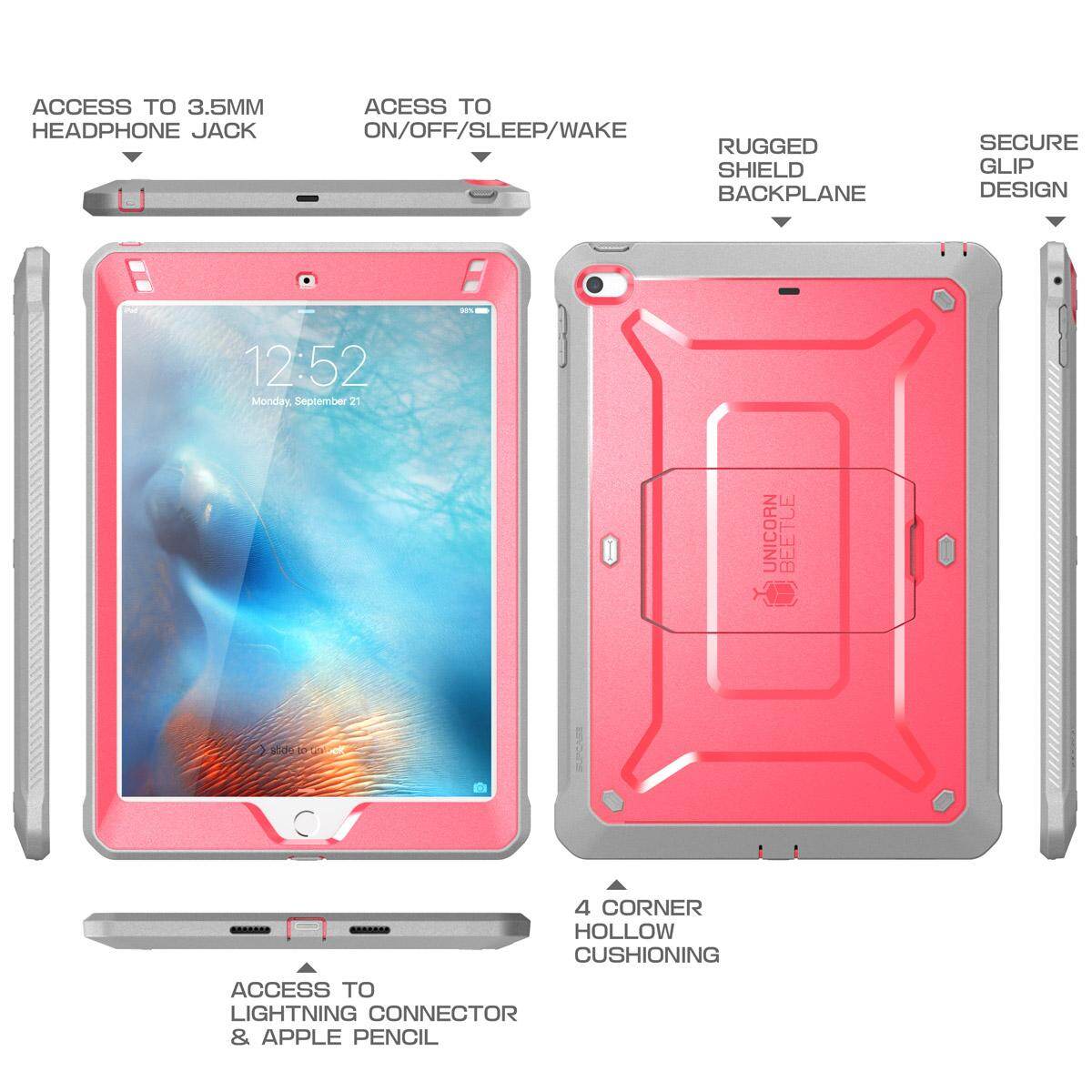SUPCASE UB Pro Cho iPad Mini 5 (2019) & iPad Mini 4 Vỏ Có Miếng Bảo Vệ Màn Hình & Chân Đế Vỏ Hybrid Gồ Ghề Toàn Thân