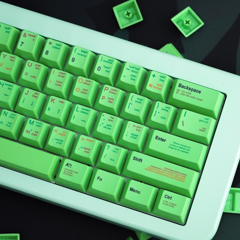 [Keycap only】 lập trình viên chủ đề Keycap VIM key cap 131 Phím Cherry hồ sơ PBT nhuộm thăng hoa cho MX chuyển đổi Bàn Phím Cơ RK61/Anne Pro 2/gk61