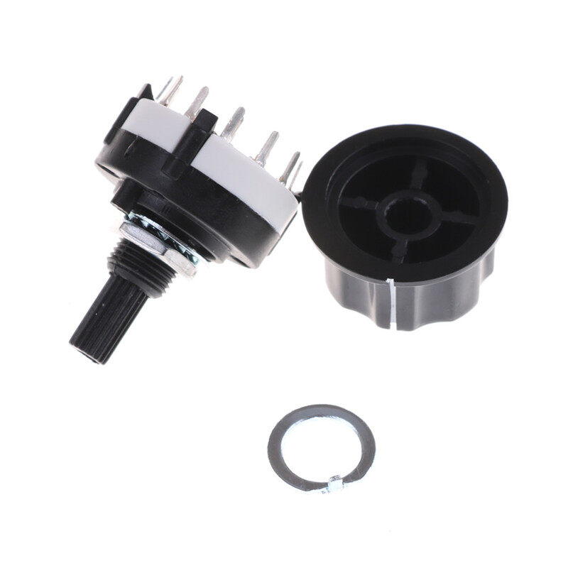 qinyu KOKO RS26 Rotary Channel Selector Switch 1 Pole Position 12 Selectable with Knob