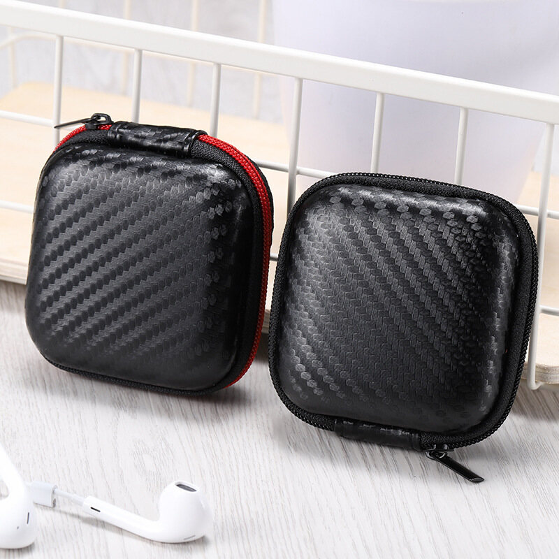 Mini Portable COB LED Keychain Work Light Storage Box EVA Earphone Bag Waterproof