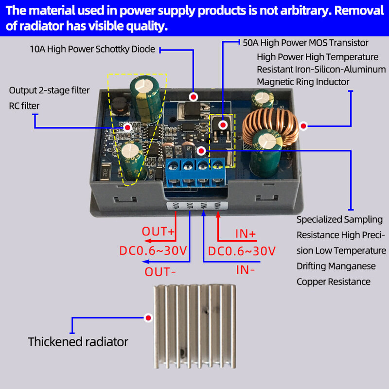 Bộ Sạc Năng Lượng Mặt Trời CCV Mô-đun Nguồn Có Thể Điều Chỉnh/SK35 DC DC 5-30V 4A 35W 12V 24V Tự Động