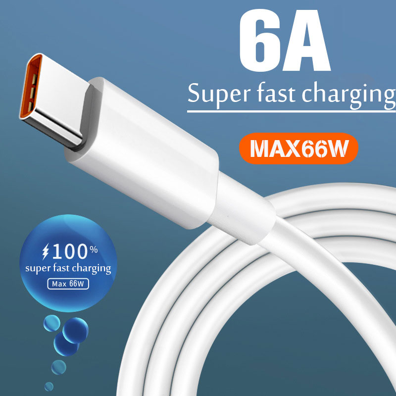 0.3/1/1.5/2M 6A 66W Loại-C sạc siêu nhanh sạc điện thoại Di động Cáp dữ liệu nội thất xe hơi sạc điện thoại Di động Cáp sạc điện thoại