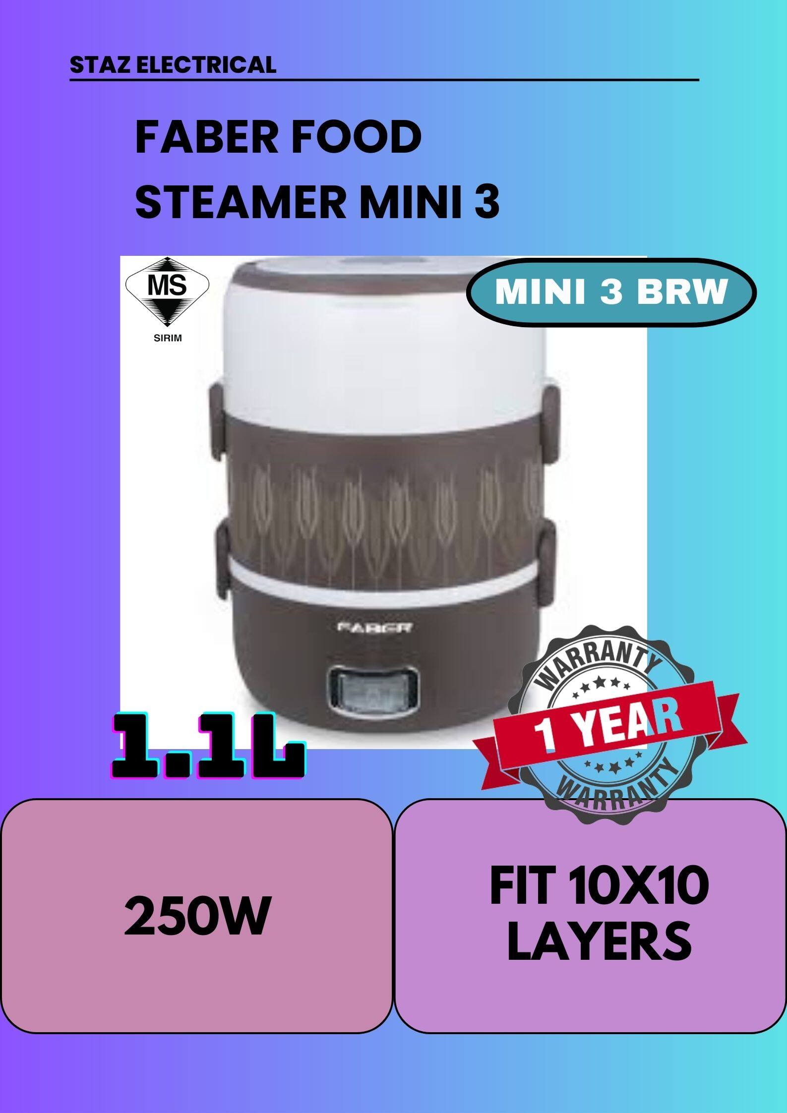 Faber Food Steamer Mini 3 Lazada