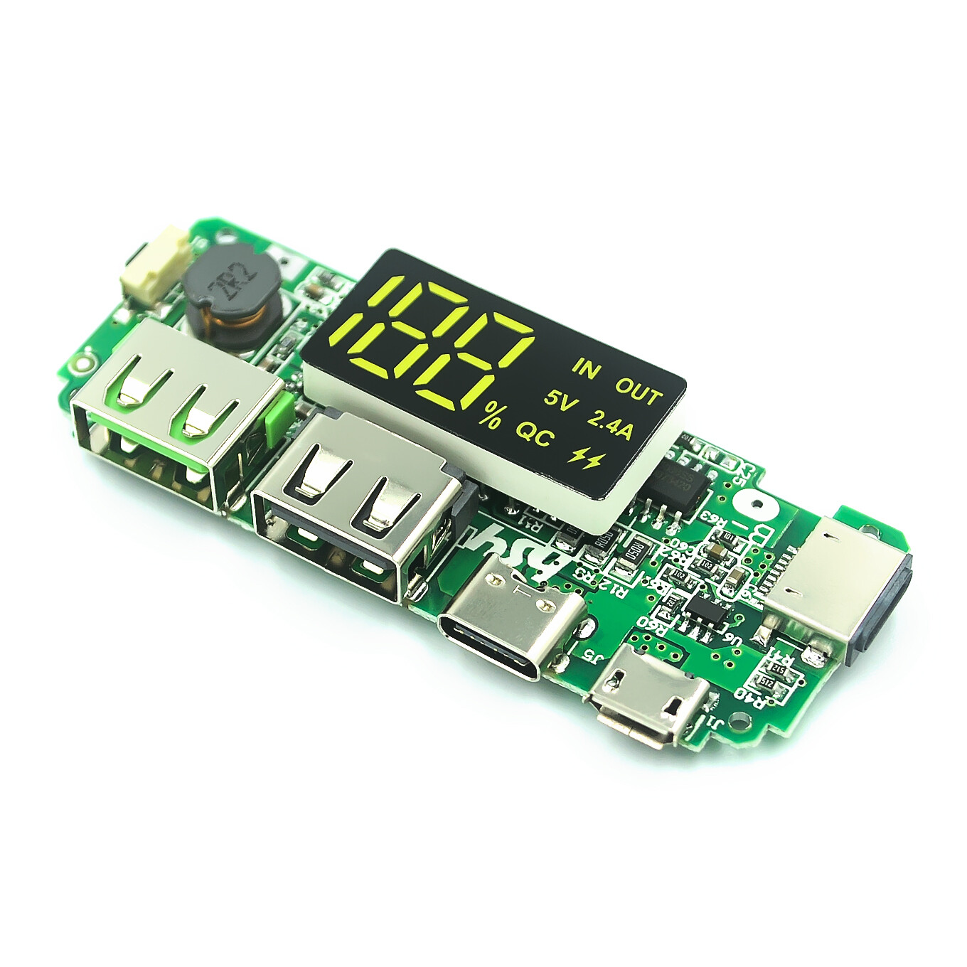 Mô-đun Sạc 18650 Bảng Sạc Bảo Vệ Mạch USB 5V 2.4A LED Kép Micro/Type-C