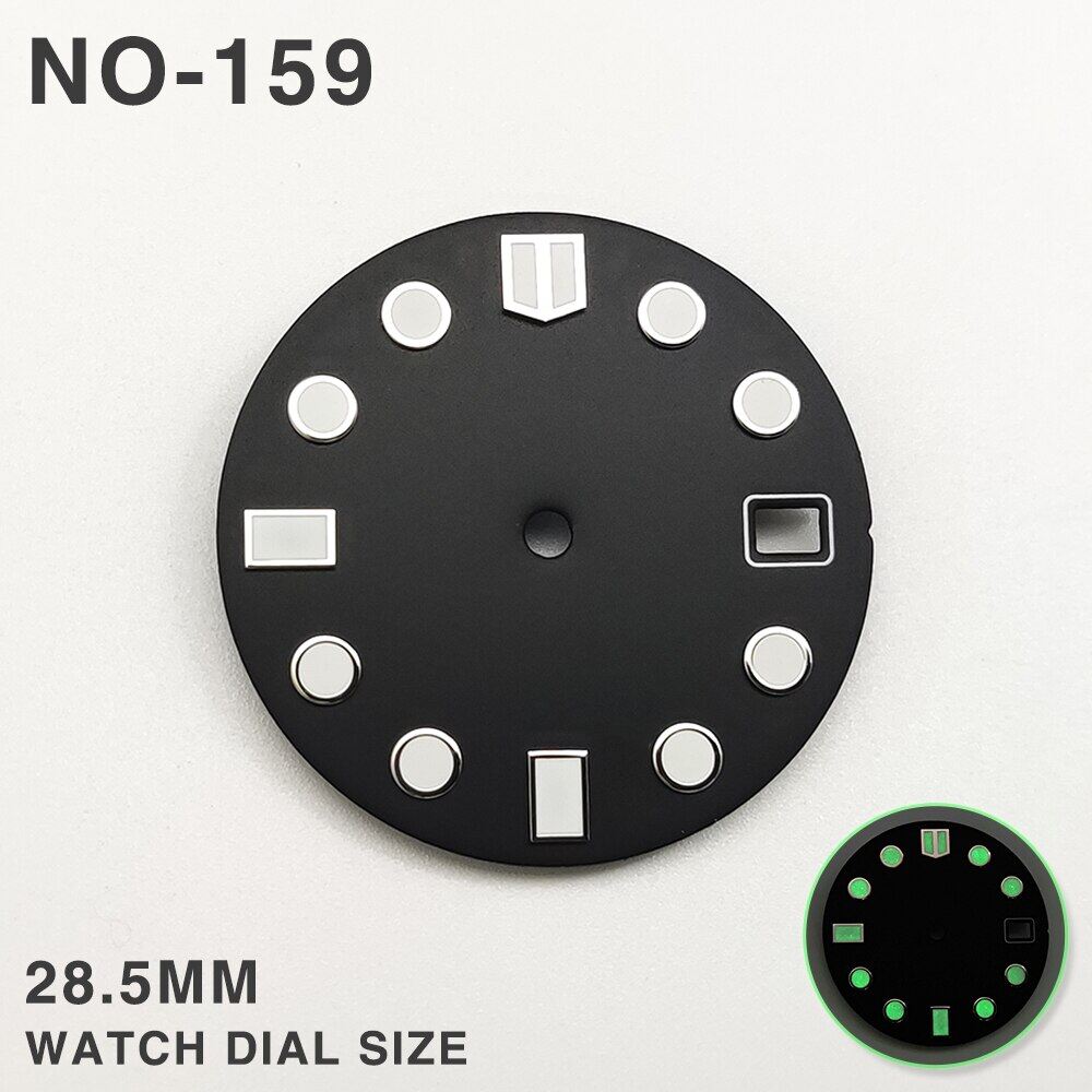 28.5Mm Dial Watch Modification Accessories NH35 Luminous Dial Suitable For NH35 Movement Custom Dial Logo