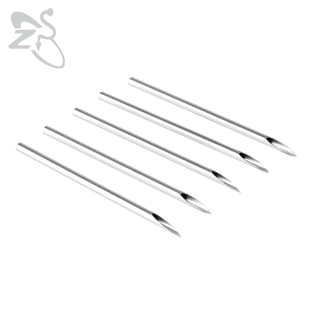 5/10 Pcs 12-20G Disposable Professional Sterile Body Piercing Steel Tattoo Piercing Belly Ear Navel Nose Lip Eyebrow Tongue Piercing Tools Set Tattoo Supplies Kit Tool