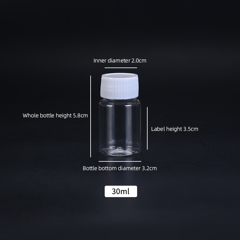 15ml/20ml/30ml/100ml Powder Bottle Solid Medicine Bottles Vial Container Seal Plastic Clear Empty