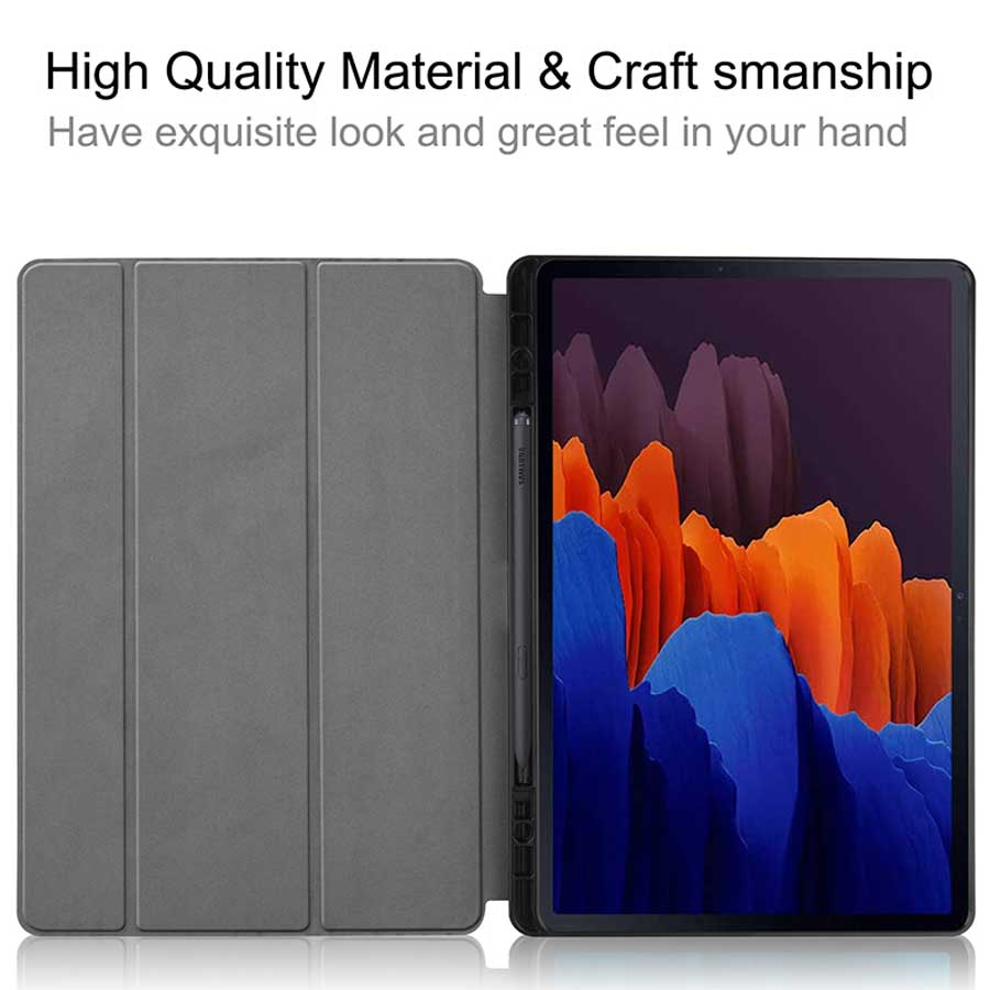 Case for Samsung Tab S8 Plus 12.4 inch 2022,[Built-in Pencil Holder] Slim Lightweight Trifold Stand [Auto Sleep/Wake] Smart Case for Galaxy Tab S9 FE Plus/Tab S9 Plus/Tab S8/Tab S7 FE/ Tab S7 Plus/Tab S7 11