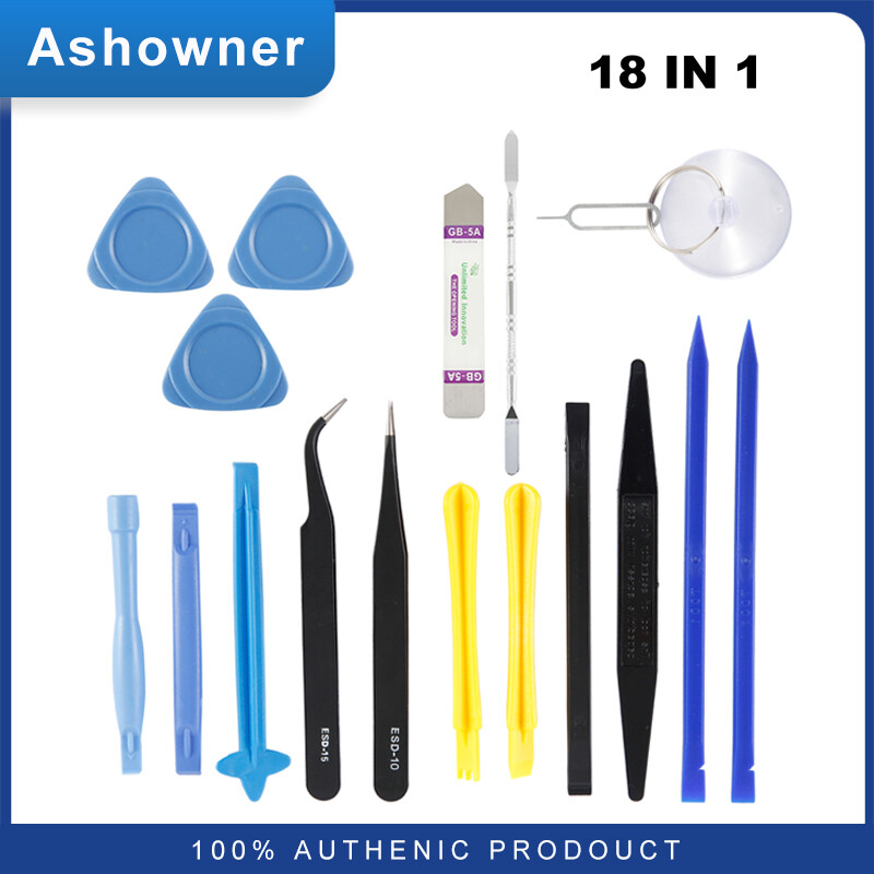 Ashowner 18 in 1 Mobile Phone Repair Tools Multi Opening Precision Screwdriver Set Set For iPhone MacBook PC Computer Disassemble Hand Tool Kit Opening Tool