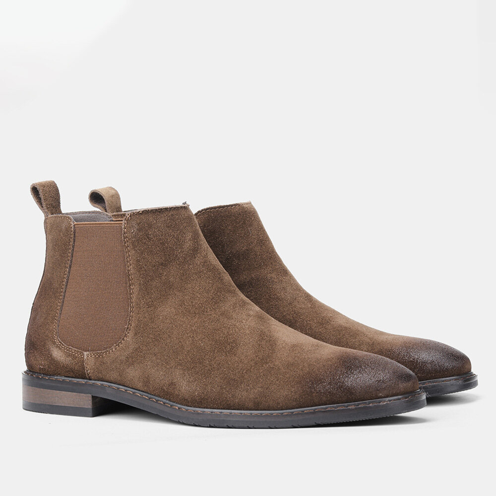 LUQUTCR 2023 Chelsea Boots Men Ankle Leather Boots British trend men's