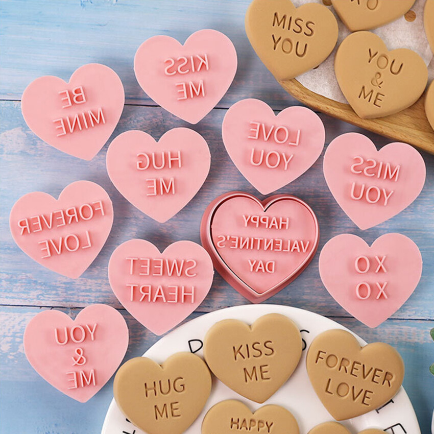 LoveCookie Mold，Cookie Cutters Heart Shapes For Baking, Personalized Cookie Cutters