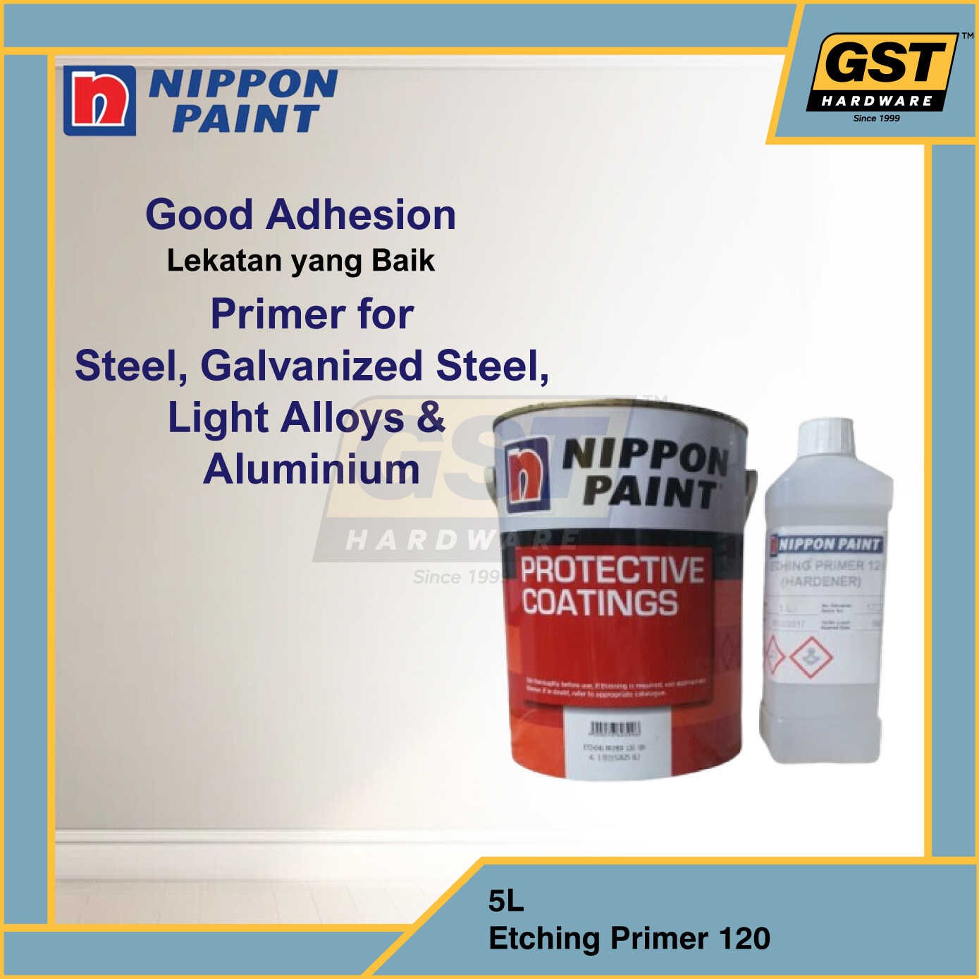 Nippon Paint 5L Etching Primer 120 for Aluminium Material Primer